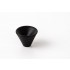 Buton din lemn pentru mobila Conic Wood, finisaj negru mat lacuit, D 29.4 mm
