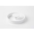 Buton pentru mobila ingropat Dipo, finisaj alb mat, D 74 mm