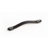 Maner Oblong din piele neagra pentru mobilier, cu ornament finisaj gri periat, L 197 mm