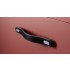 Maner Oblong din piele bej pentru mobilier, cu ornament finisaj negru mat, L:197 mm