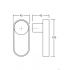 Agatatoare cuier ovala Orbit, finisaj negru mat/cupru periat, 105x45 mm