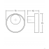 Agatatoare cuier rotunda Orbit, finisaj negru mat/cupru periat, 75x45 mm