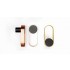 Agatatoare cuier ovala Orbit, finisaj negru mat/cupru periat, 105x45 mm
