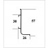 SM 7363 ALB 4M - Profil maner tip J Alb