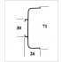 SM 7362 AL 4M - Profil maner tip C Aluminiu