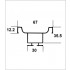 SM 4471 AL 3M - Profil maner tip U Aluminiu