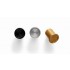 Furniture knob Round Aluminum Black Brushed