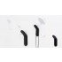 Agatatoare cuier Tik, finisaj negru mat, 25x80x30 mm