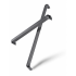 Maner pentru mobilier Lines, L:170 mm, finisaj gri cenusiu periat