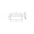 Maner ingropat Wave, L:173 mm, finisaj negru mat
